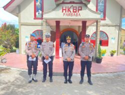 67 Personil Polres Samosir, Jaga Ibadah Kenaikan Yesus Kristus 2025