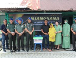Anjangsana ke Rumah Sertu Muji Harianto, Pomad Medan Berbagi Kasih dalam Rangka HUT Ke-79