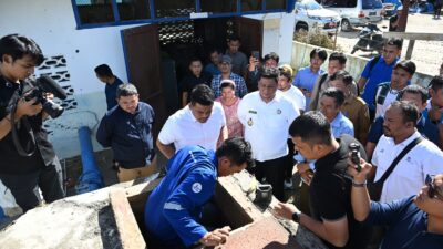 Gubernur Sumut Tinjau Reservoir Tirtanadi Cabang Samosir