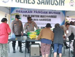 Dukung Gerakan Pangan Murah, Polres Samosir Jual 2,5 Ton Beras SPHP