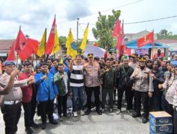 Aksi Unjuk Rasa Elemen Mahasiswa di Wilkum Polresta Deli Serdang Berjalan Damai dan Kondusif