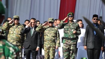 Dirgahayu TNI ke-80, Bupati Humbahas Hadiri Upacara di Kodam I Bukit Barisan