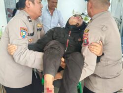 Personel Propam Polres Samosir Cepat Selamatkan Korban Kecelakaan di Jalan Tolping