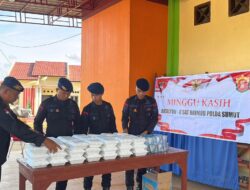 Wujud Kasih dan Kepedulian! Brimob Batalyon C Pelopor Polda Sumut Bagikan Makanan Gratis di Gereja Oikumene