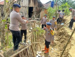 Brimob Sumut Gerak Cepat Perbaiki Tanggul Sungai Tanjung Pura, Warga Berterima Kasih dan Apresiasi Tinggi