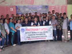 Ketum PPTSB Salurkan Tali Asih kepada 60 KK Korban Longsor di Humbahas