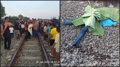 Asyik Menelepon, Warga Pasar 8 Tewas Ditabrak Kereta Api