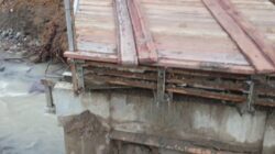 Jembatan Baru Sampetua–Batunagodang Siatas Rusak Diterjang Hujan Lebat