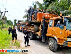 Alat Berat Tambang Emas Ilegal Tapsel–Madina Dievakuasi ke Batalyon C Sipirok