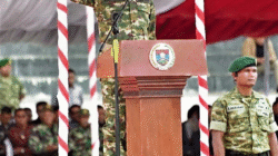 Bupati Humbahas Sambut Prajurit Yonif TP 955/Hoda Sihapaspili