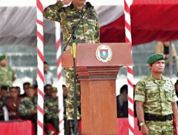 Bupati Humbahas Sambut Prajurit Yonif TP 955/Hoda Sihapaspili