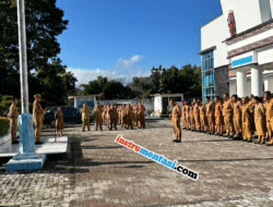 Bupati Taput Pimpin Apel Gabungan, Tekankan Integritas dan Kesiapsiagaan Menghadapi Libur Panjang