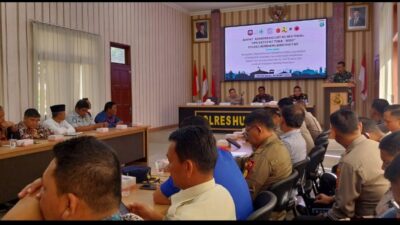 Wujudkan Sitkamtibmas, Polres Humbahas Gelar Rakor Linsek Ops Ketupat Toba 2026