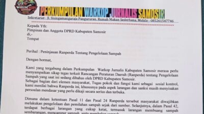 Warkop Jurnalis surati DPRD Kabupaten Samosir, masalah pembakaran sampah, Rabu 25 Maret 2026 (Foto: dok Instrumentasi.com).