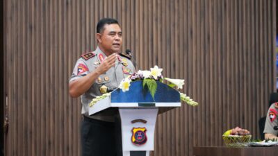 Kapolda Sumut Irjen. Pol. Whisnu Hermawan Februanto, S.I.K., M.H. menegaskan peran kehumasan sebagai ujung tombak komunikasi publik di tengah derasnya arus informasi digital, Rabu 17 Juni 2026 (Foto: Dok/Instrumentasi.com)