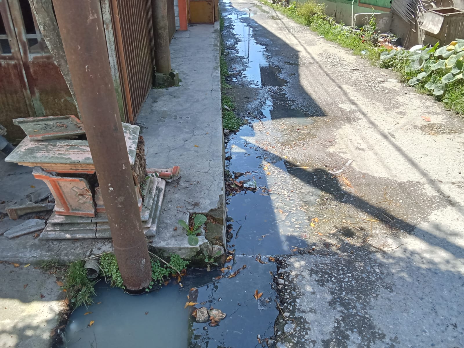 Lokasi drainase Tumpat di Pangaribuan, Tapanuli Utara.