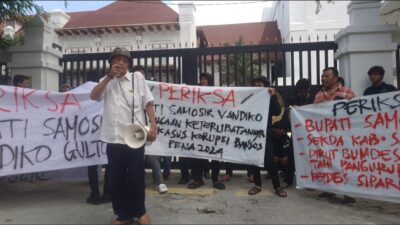 Massa Desak Kejari Samosir Tuntaskan Korupsi Bansos Rp511 Juta