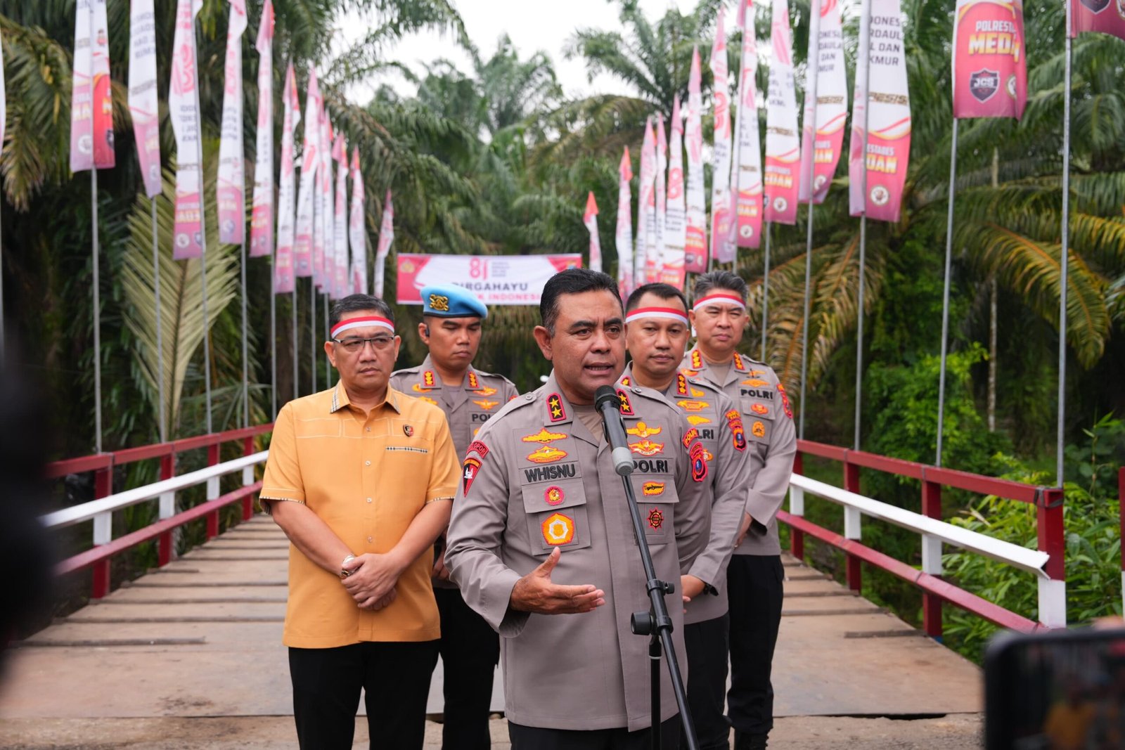 Selain itu, di Sumatera Utara, peresmian dipusatkan pada salah satu jembatan hasil revitalisasi Polrestabes Medan di Kecamatan Kutalimbaru, Kabupaten Deli Serdang.
