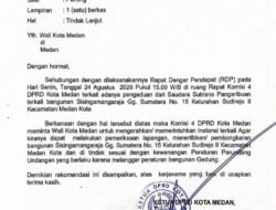Komisi IV DPRD Medan Rekomendasikan Bongkar Bangunan Milik Anggota DPRD Sumut Pintor Sitorus