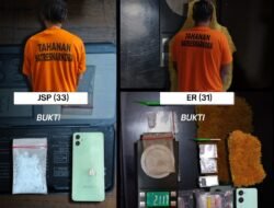 Satresnarkoba Polres Binjai Amankan 2 Pelaku Sabu 3,9 Gram