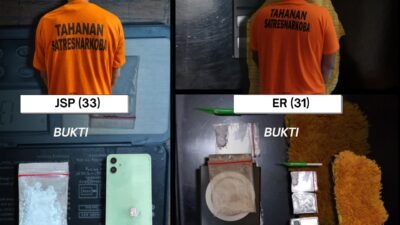 Satresnarkoba Polres Binjai Amankan 2 Pelaku Sabu 3,9 Gram