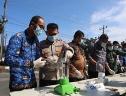 Wakapolres Binjai Hadiri Pemusnahan Barang Bukti di Kejari Binjai