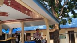 Panit 2 Binmas Polsek Sunggal Aiptu Rudi S. Silalahi memberikan pembinaan kepada siswa-siswi Yayasan Pendidikan Bina Agung melalui program Police Go To School di Sunggal, Deli Serdang, Senin (21/9/2026). FOTO: Dok. Polsek Sunggal.