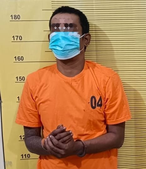 Polsek Binjai Kota amankan MC alias IRUM (40), residivis Curat laptop di Jalan Pande Dingin Binjai, bersama barang bukti Asus senilai Rp4,5 juta.