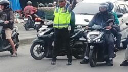 Polsek Sunggal Gelar Strong Point Pagi, Amankan Arus di Simpang Payageli