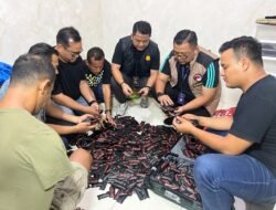 Kedok Bengkel, Polisi Bongkar Gudang Narkoba Percut Sei Tuan : 1152 Pot Getar Ditemukan
