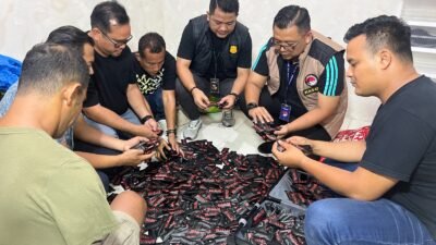 Kedok Bengkel, Polisi Bongkar Gudang Narkoba Percut Sei Tuan : 1152 Pot Getar Ditemukan