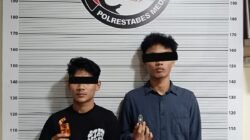 Selasa, 20 Oktober 2026, Sunggal – Satresnarkoba Polrestabes Medan ringkus dua pemuda MNT dan SAF di Jalan Kutilang karena edarkan vape narkoba pod getar orange dan pil ekstasi.
